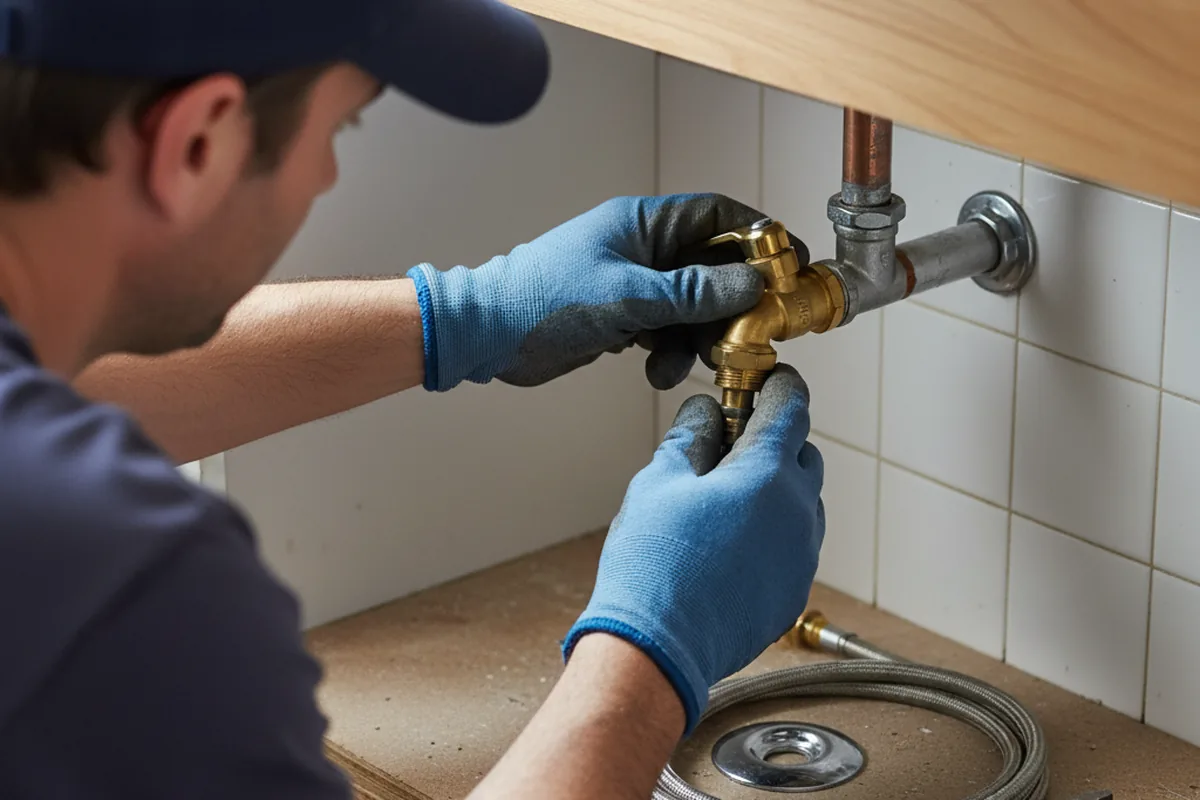 Shutoff valve and fitting work during Emergency Plumbing in Seagoville